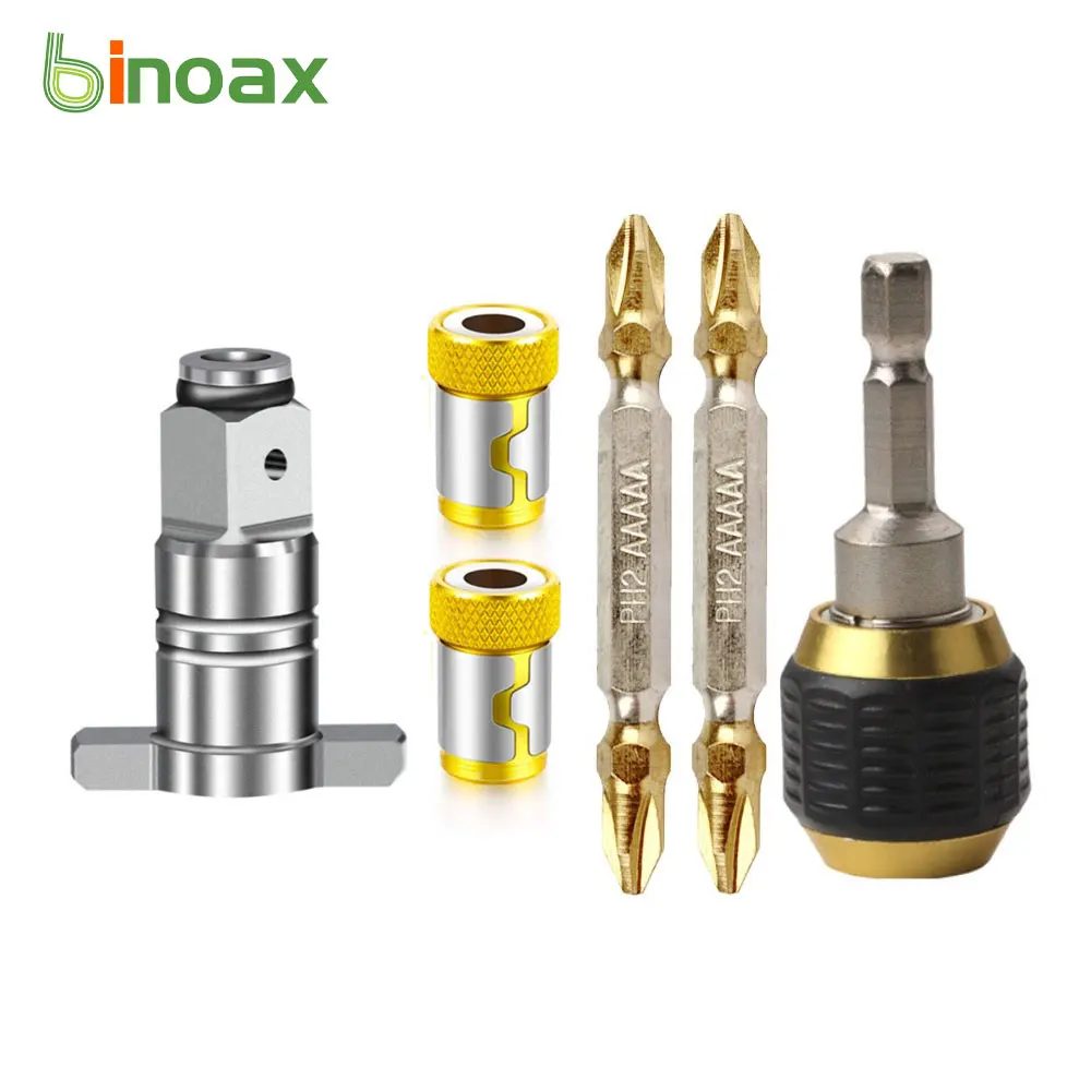 Binoax Magnetic PH2 Cross Double Head Screwdriver Bits Quick Change Bit Holder Screw Ring Bit Electric Brushless Impact Wrench