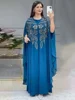 Abayas pour femmes dubaï luxe 2024 mousseline de soie Boubou robe de mode musulmane Caftan Marocain Occasions de fête de mariage Djellaba Femme