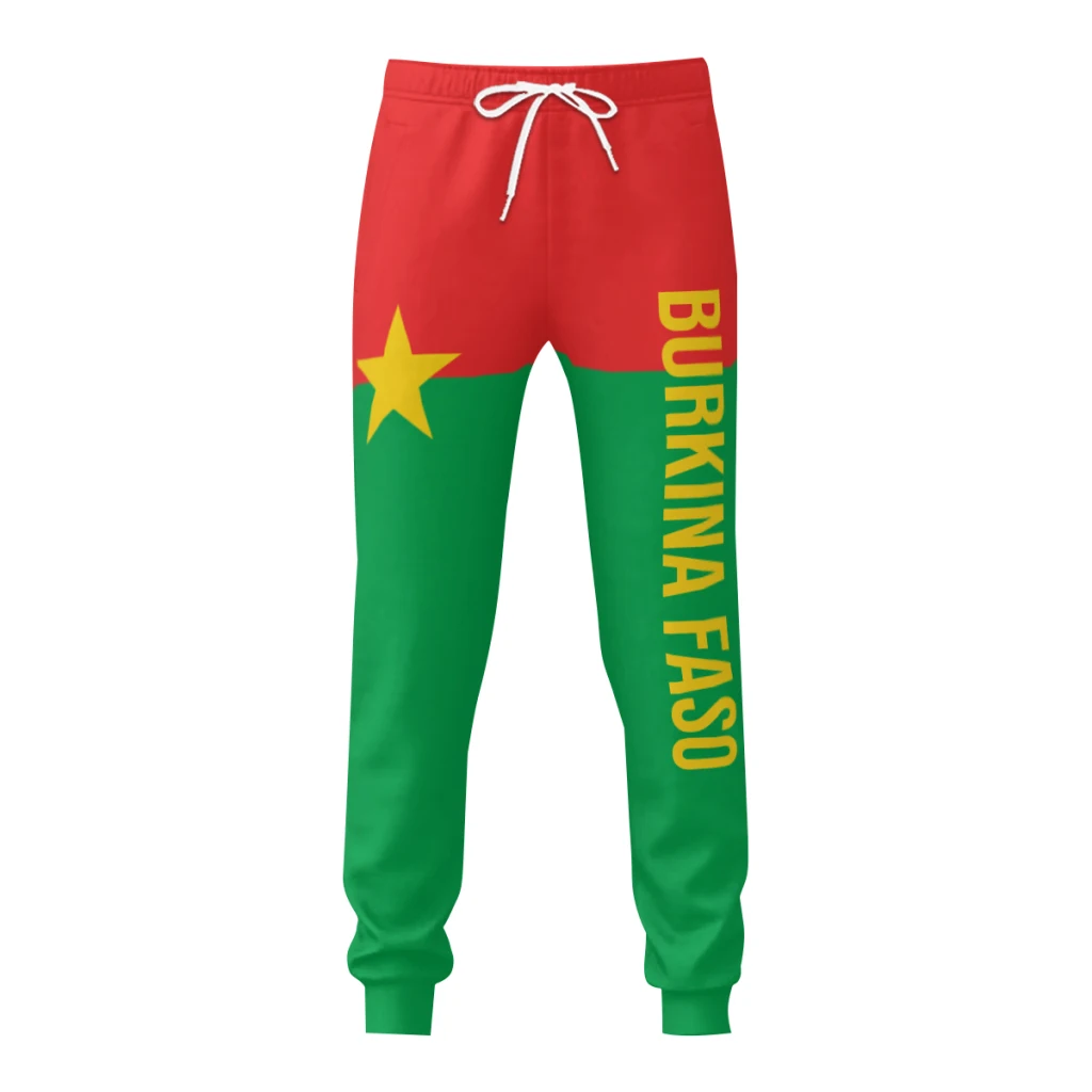2025 Burkina Faso Flag Mens Sweatpants with Pockets Joggers for Men Sports Casual Sweat Pants With Drawstring 2