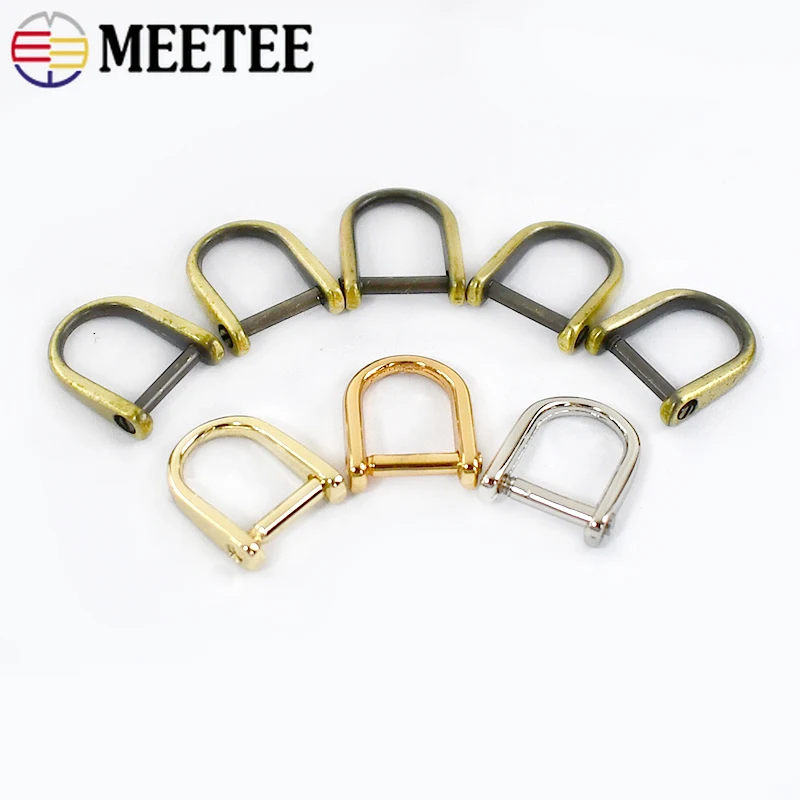 Metal D Ring 0.39(10mm) D-Rings Buckle for Hardware Bags Belts Craft DIY  Accessories Black, 150pcs