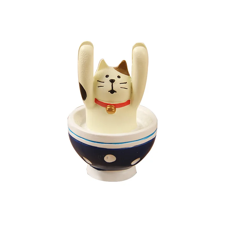 Separately Optional Summer Ice Cream Series Message Holder Cat Snow Monster Miniature Scene Decoration Office Desk Note Holder sticky note holder