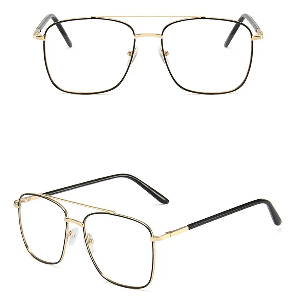Men's Clear Lens Blue Light Blocking Metal Frame Glasses