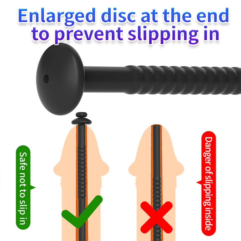 Urethral dilator silicone urethral dilator Silicone Penis Plug Sounding,Urethal inserts Men,Uretral Urethral Dilation Catheter With Syringe,Urethra Dilator,Sex Toy for Man