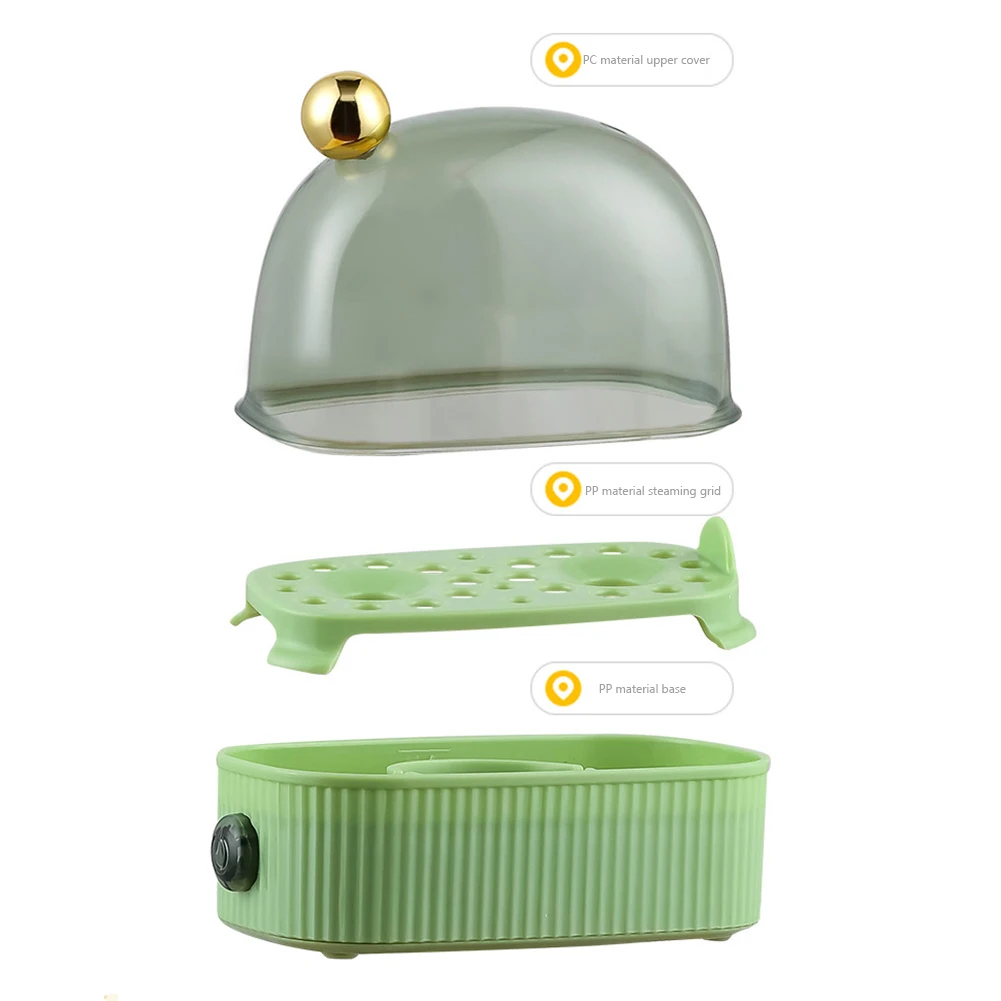 220V Double Layer Poacher Automatic Power Off Breakfast Egg Machine Multi-function & Mini Kitchen Utensil Gift