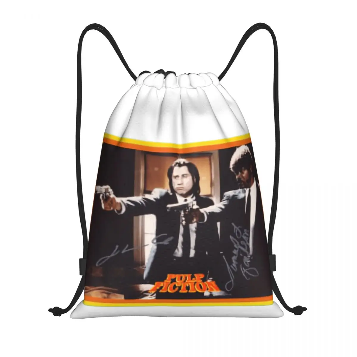 

Drawstring Bags Gym Bag Cool Pulp Fiction John Travolta 7 Picnics Cute Backpack Knapsack Humor Graphic