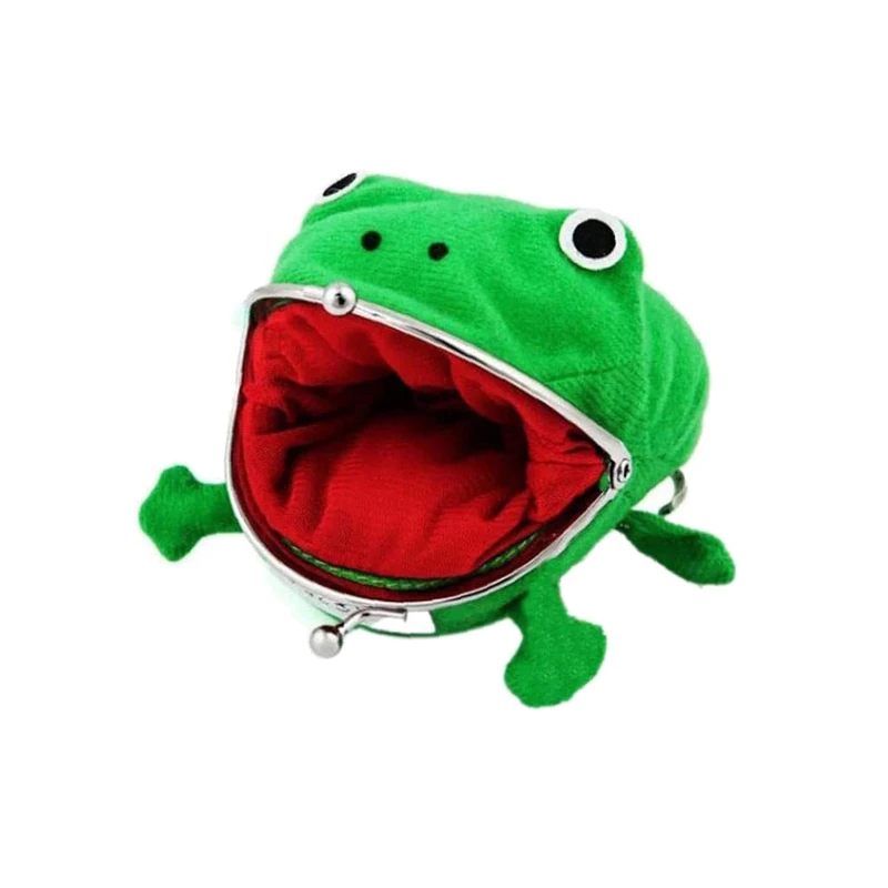 

Novelty Adorable Anime Frog Wallet Coin Purse Key Chain Cute Plush Frog Cartoon Cosplay Purse For Women Bag Accessories