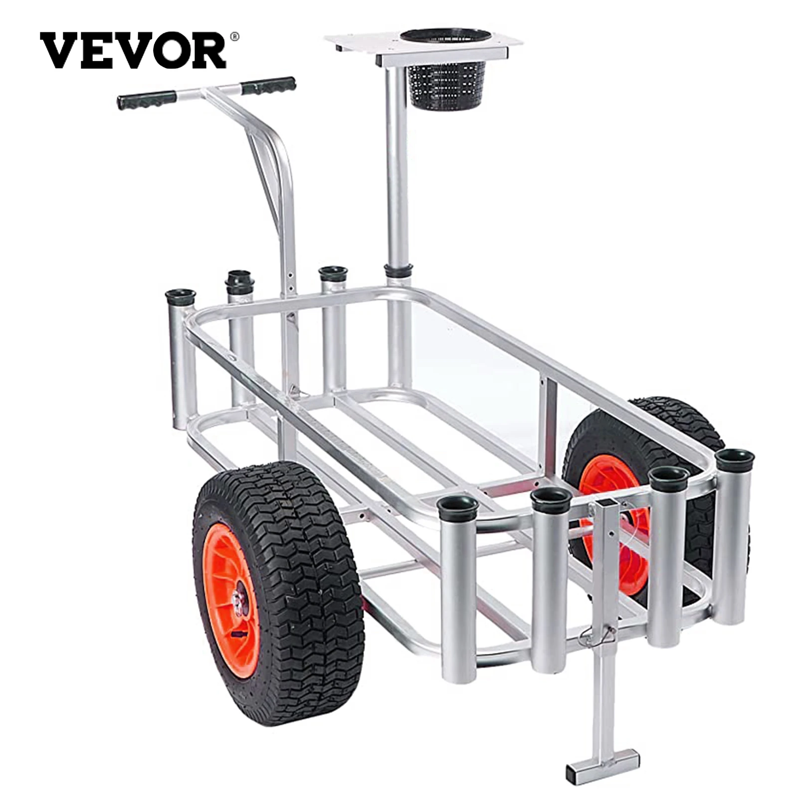 VEVOR Aluminum Beach Fishing Cart 500 lbs Capacity Fish and Marine