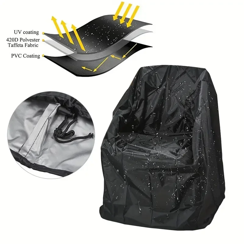 WUAYAMI Copertura Tavolo Esterno Impermeabile,Panno 420D Oxford Impermeabile Copertura,Tavoli e Sedie da Cortile Raggi UV, Quadrato Resistente Allo Strappo Copertura Tavolo (Kaki, 70x70x70cm