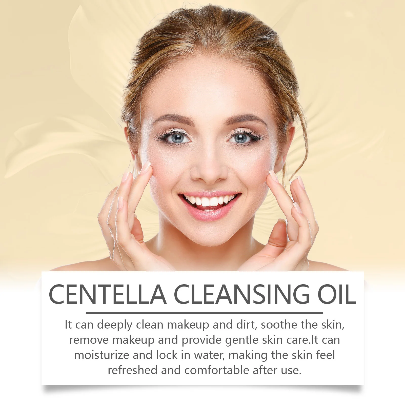 Centella Cleansing Oil Facial Makeup Remover Moisturizing Face Refresher Cleaning Centella Asiatica Extract Vitamin E Skin Oil 4