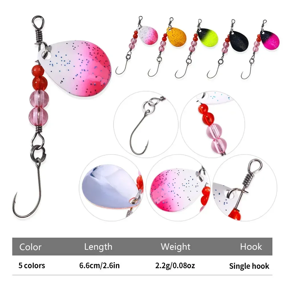 Spoon Lure Set 5pcs/Set Fishing Metal Bait For Lake Sea Carp Bass Wobbler Small Mini Spinner Trout Jig Hard Box Kit Accessories fishing lure
