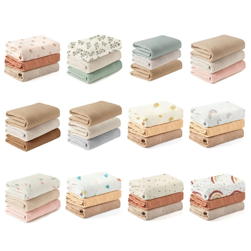 

Набор из 3 шт. детских одеял, пеленальных полотенец, маленьких дышащих хлопковых одеял