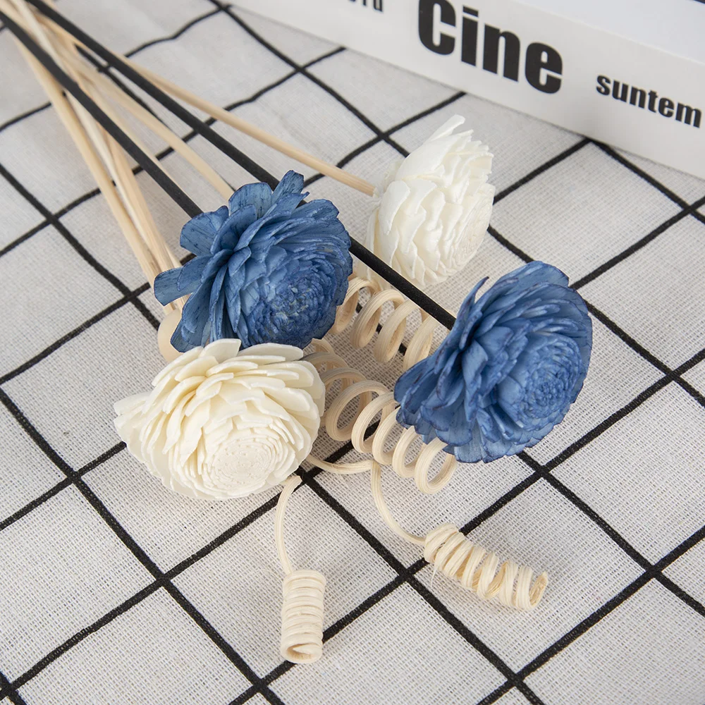 Home fragrance products 9PC Blue Chrysanthemum Flower Diffuser Refill Stick