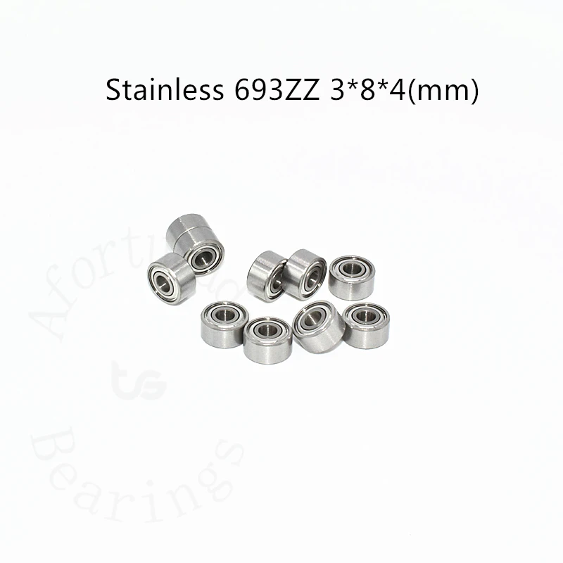 

Подшипник из нержавеющей стали S693ZZ, 10 шт., 3*8*4 (мм), бесплатная доставка, высокоскоростные металлические герметичные детали механического оборудования с защитой от ржавчины