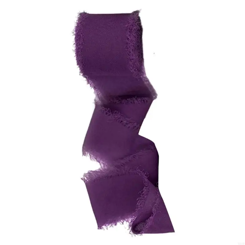 Hand zerrissene Kanten Ribbon 5 Meter Rollenblumen basteln Hochzeitsdekoration Y08E – Detail 8