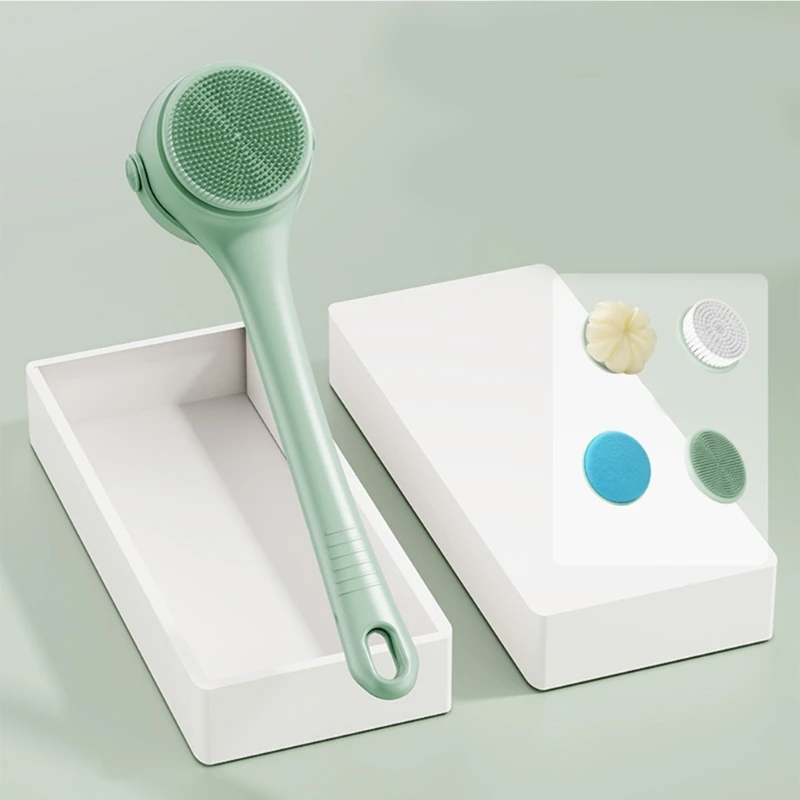 Electric Bath Brush Multi Brush Head Cleaning Tool Multifunction Handheld Household Rechargeable Bath Toiletries