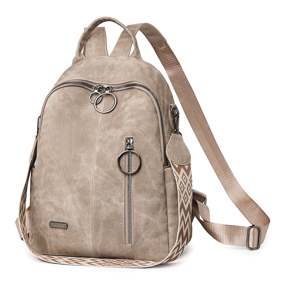 Fashion Daypack High Quality Pu Leather Backpack Women Bagpack Ladies Shoulder Bag Designer Large Capacity School Bag for Girls