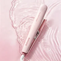 Lisseur à vapeur à brume froide, fer à lisser anti-frisottis avec revêtement céramique, ions négatifs, cordon rotatif, lisseur et boucleur 2 en 1 1