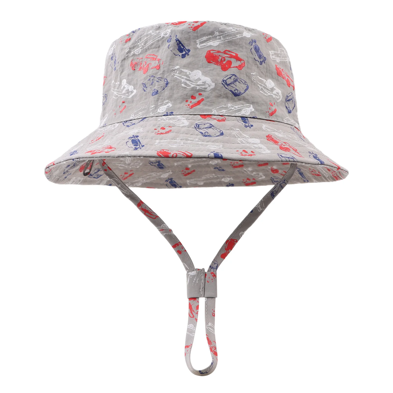 

Kids Boys Fisherman Hats Drawstring Spring Toddler Cap Cartoon Car Summer Baby Boy Panama Cap Cotton Outdoor Children Beach Hat
