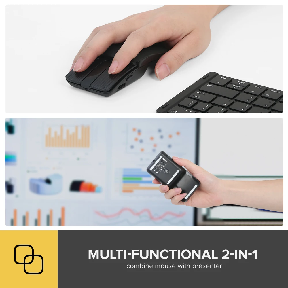 Delux Pocket Folding Mouse Wireless bluetooth Ultra Slim Portable Silent Multi-functional Mice 0.985mW For Tablet Windows MAC OS wireless mouse