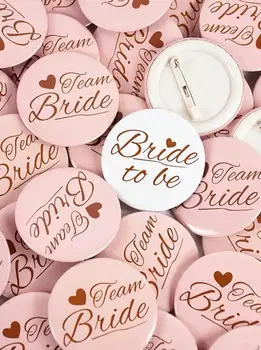 Set di 12 Distintivi per Team Nuziale, Decorazioni per Matrimonio, Addio al Nubilato, Regali per Damigelle, Accessori per Festa di Addio al Nubilato