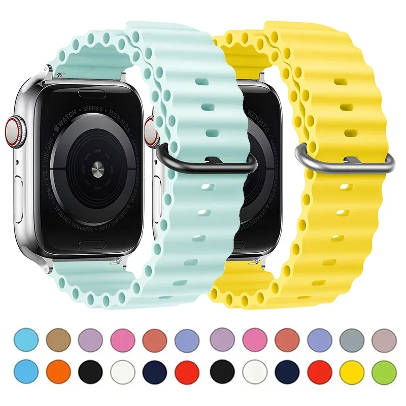 Silicone Ocean Band for Apple Watch - Premium iWatch Strap Bracelet