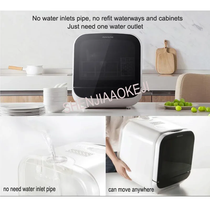 freely place dishwasher 5L Household automatic small desktop intelligent dishwasher X6 ry sterilization 220V 3