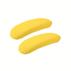 Premium Office Chair Armrest Covers - Removable, Waterproof, Elastic Fabric, Washable - 42x13cm (Golden Yellow)