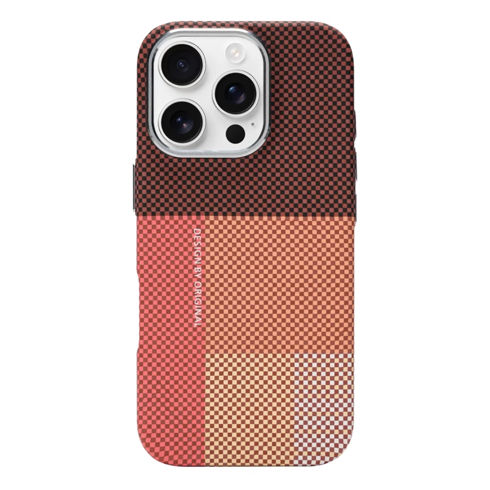 Ultra Thin Carbon Fiber Relief Texture MagSafe Case with Alloy Lens - Supports Wireless Charging