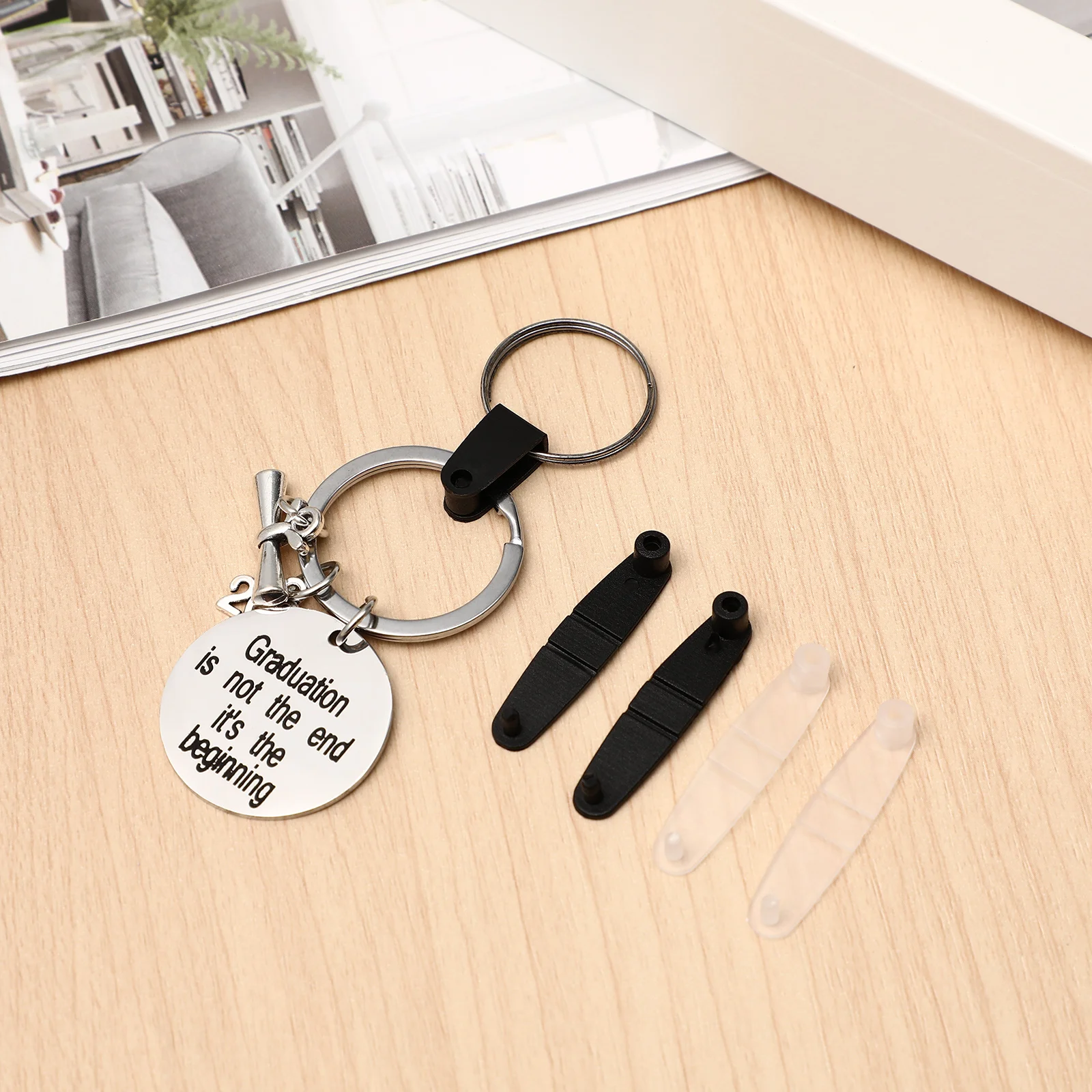 100pcs Plastic Keychain Connectors Snap Jump Ring Clear Id Badge Holder  Strap Connector - AliExpress