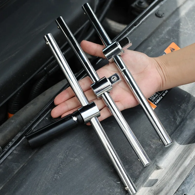 1/2" Drive Socket Wrench Extension Sliding T Bar Auto Repair Tools Chromium Vanadium Alloy Steel Ratchet Wrench Connecting Rod