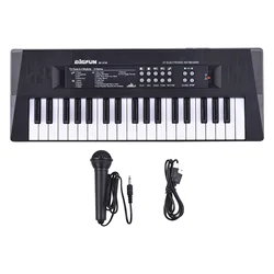 Compact Electronic Keyboard Piano with Multiple Tones & Rhythms (Black)
