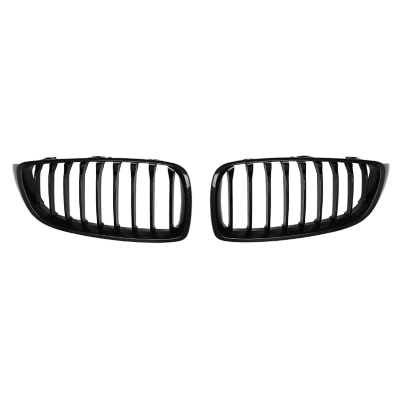 

Car Carbon Fiber Look Front Grilles Kidney Single Slat Grill For-BMW 4 SERIE F32 F33 F36 M3 F80 M4 F82 F83 2013-2019