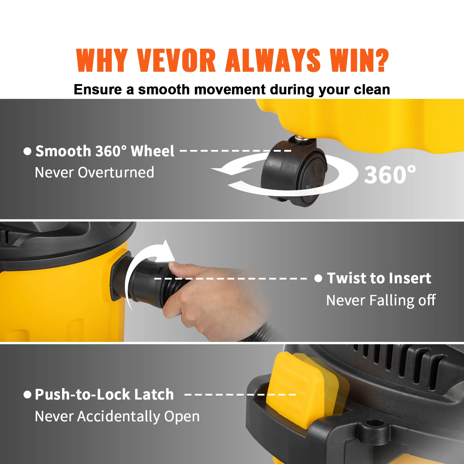 Portable Wet Dry Vacuum Cleaner with Blowing Function