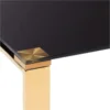 Remini Coffee Table, Gold Metal and Black Glass 3