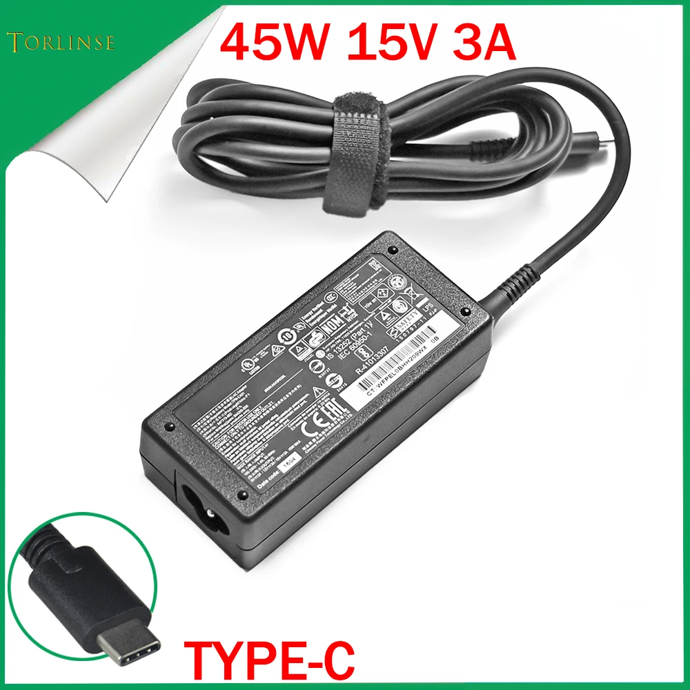 

15V 3A 45W USB Type C адаптер питания переменного тока для HP Spectre 12-a000 x2 13-v000 зарядное устройство для ноутбука TPN-CA01 918337-002 844205-850