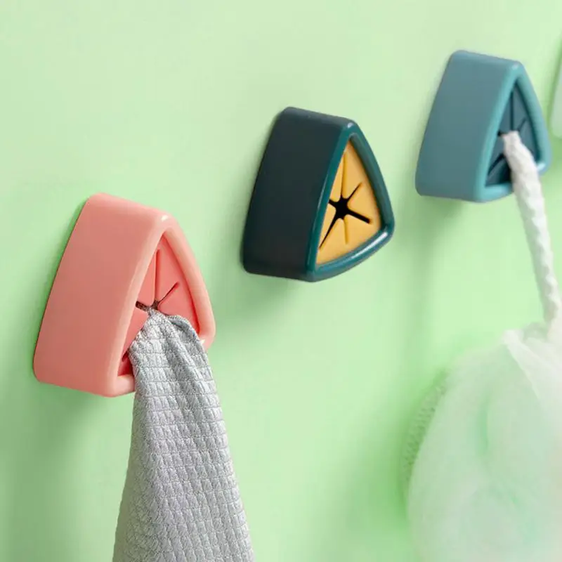 1Pcs Self Adhesive Towel Plug Wall Mounted Hook Holder Kitchen Dishcloth Clip Organizer Bathroom Wall Mounted Storage Rack