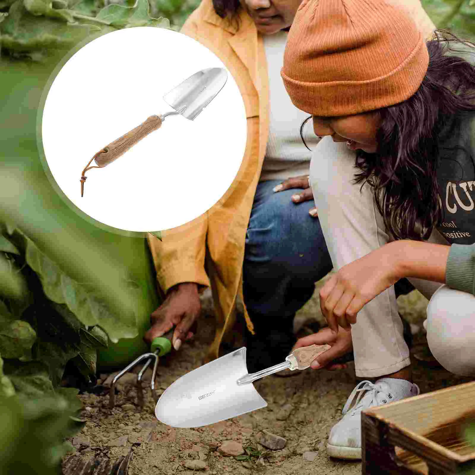 Stainless Steel Gardening Tools Scoop Weeding Trowel Compact Trowels