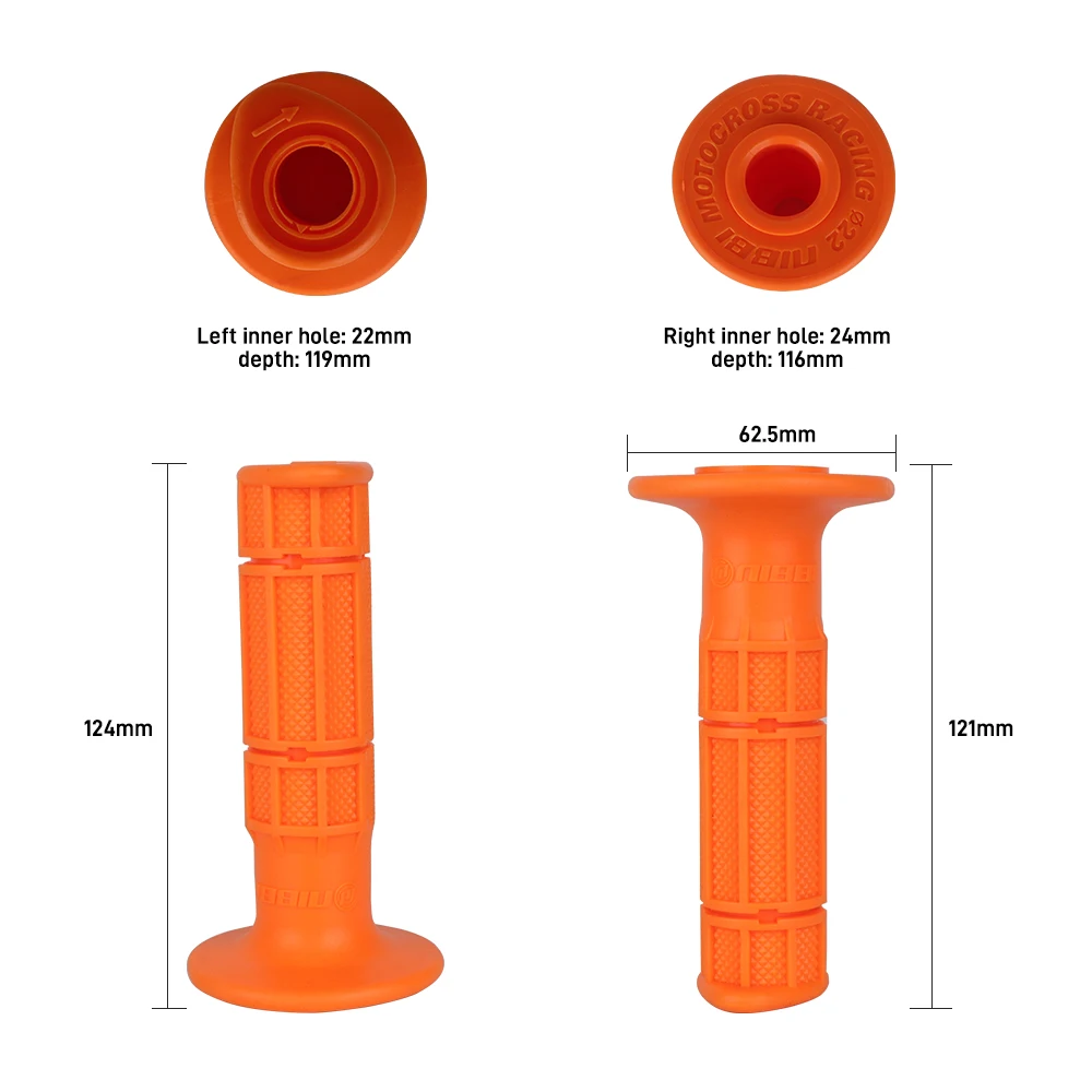 NIBBI Rubber Handle Grips for Motocross and Dirt Bikes