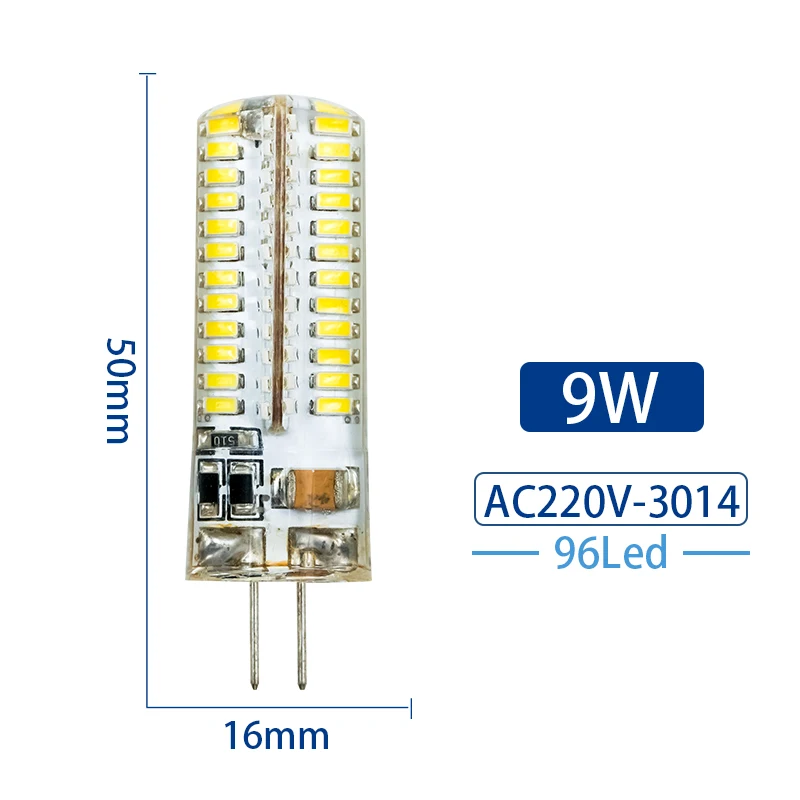 ตัวเลือกสินค้า 1-8Pcs G4 หลอดไฟ LED 2W 3W 4W 5W 7W 9W AC DC12V 220V ข้าวโพดโคมไฟ SMD2835 Spotlight โคมไฟระย้าเปลี่ยนหลอดฮาโลเจน