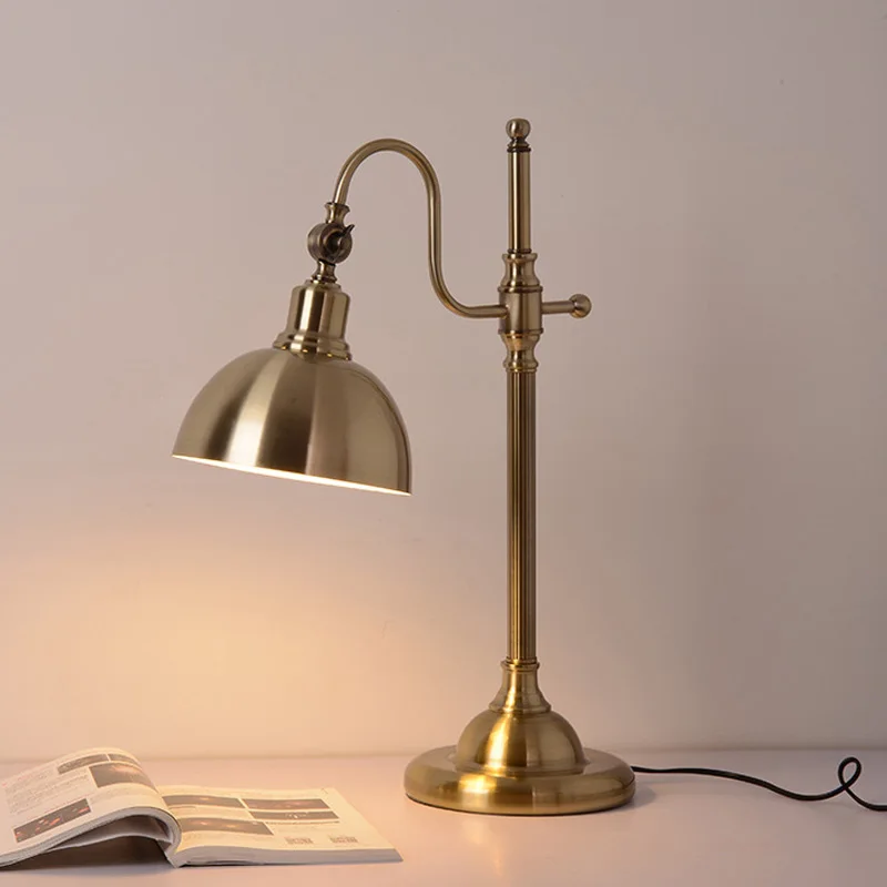 

Nordic Bedroom Bedside Table Lamp Simple Modern Iron Art American Desk Lamp Hotel Study Living Room Decorative Table Light