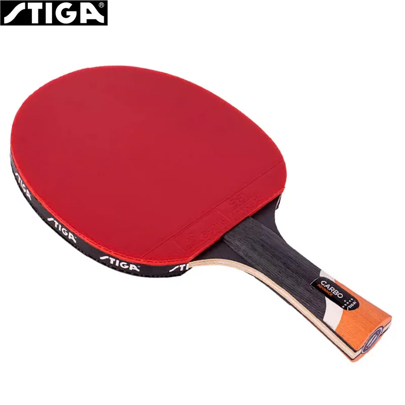 STIGA CARBO 6 Star Table Tennis Racket 5+2 Carbon Ping Pong Paddle for Advanced Fast Attack Both Side Non-sticky Rubbers