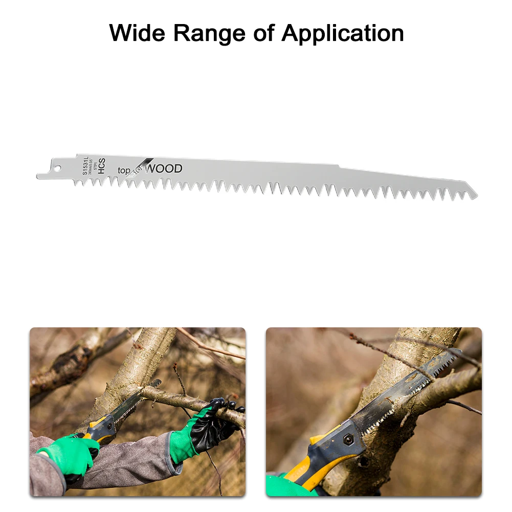 1/5PCS 240mm BI-Metal Reciprocating Saw Blades Electric Wood Pruning Saw Blades For S1531/S1531L Woodworking