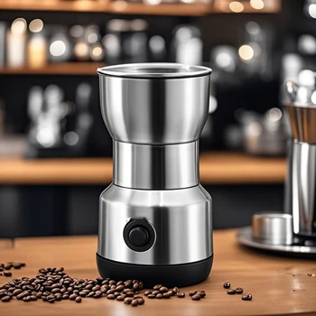 Electric Stainless Steel Coffee Bean Grinder Nut Spice Mixing Grinder 350ml Large Capacity Coffee Grinder Restaurants Household 1