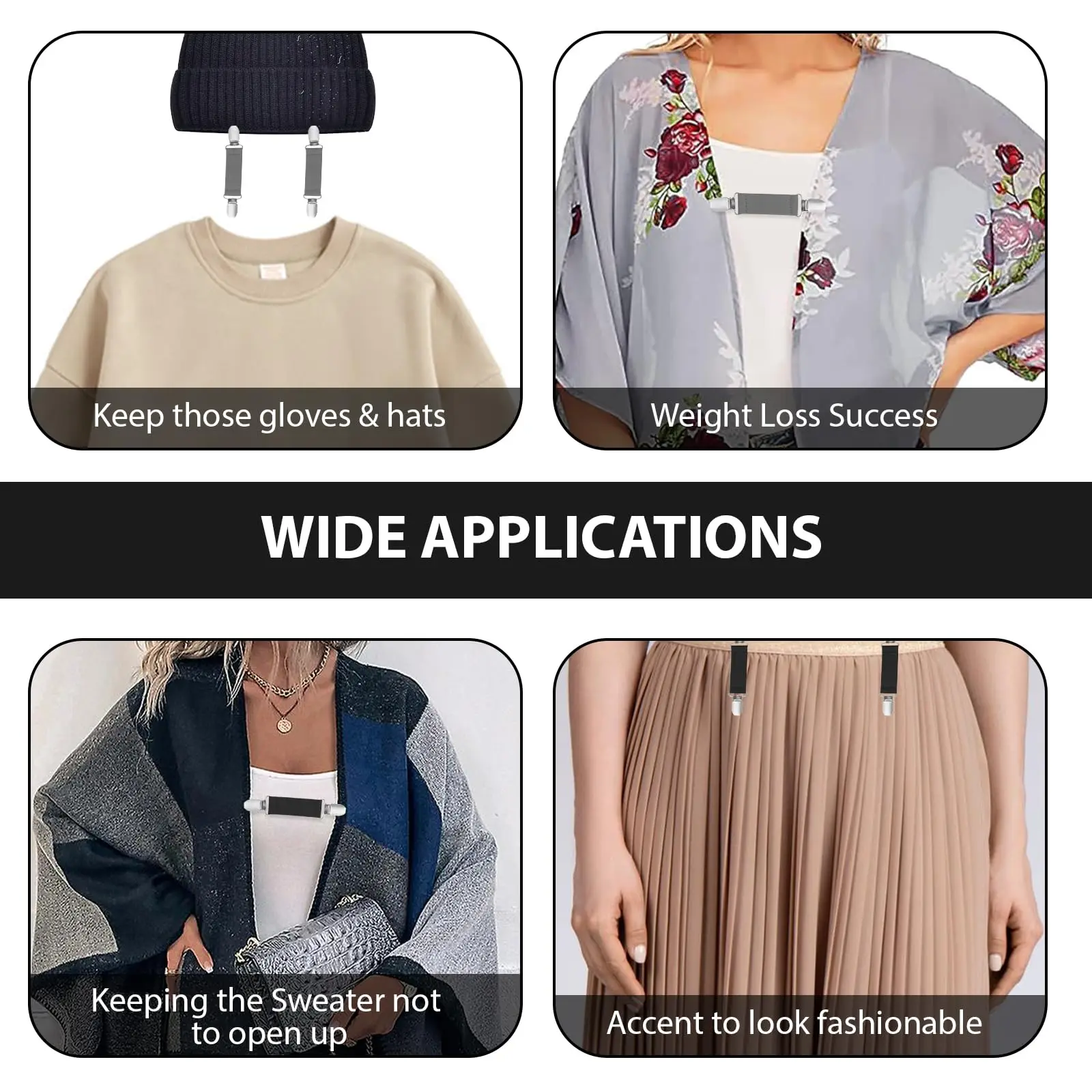 Garment Clips Retro Duck Clip Clasps for Cardigan Shawl Shirt Collar Elastic Accessories Women Men Friendly Design