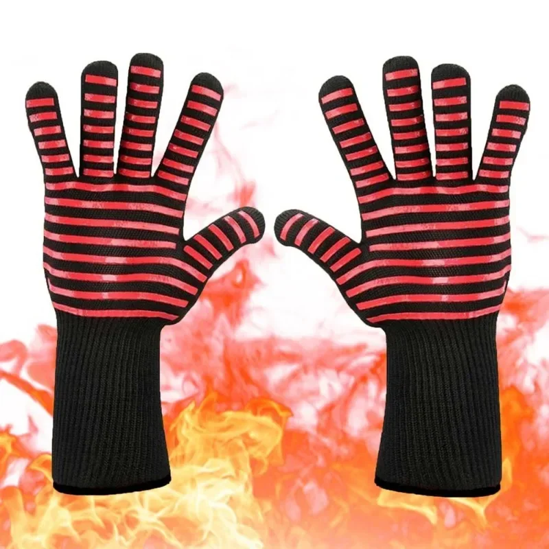 500/800 Degree Heat Resistant 1 Pcs/Pair Microwave Oven BBQ Mittens Gloves Aramid Gloves Cooking Baking Kitchen Accessories