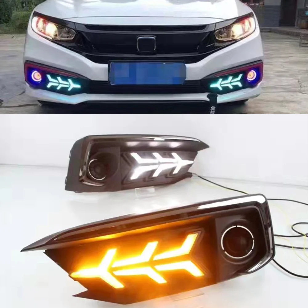 

Daytime Running Light For Honda Civic 2019 LED DRL Front Foglight Head Fog Lamp Reflector