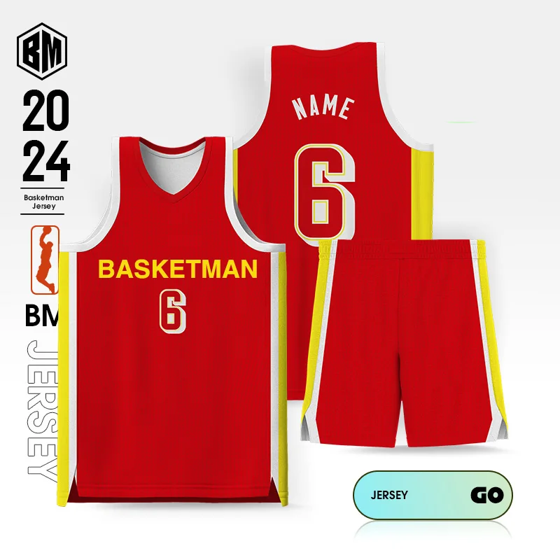 

BASKETMAN Basketball Sets For Men Customizable Full Sublimation Team Name Number Logo Printed Jerseys Shorts Breathable Uniforms