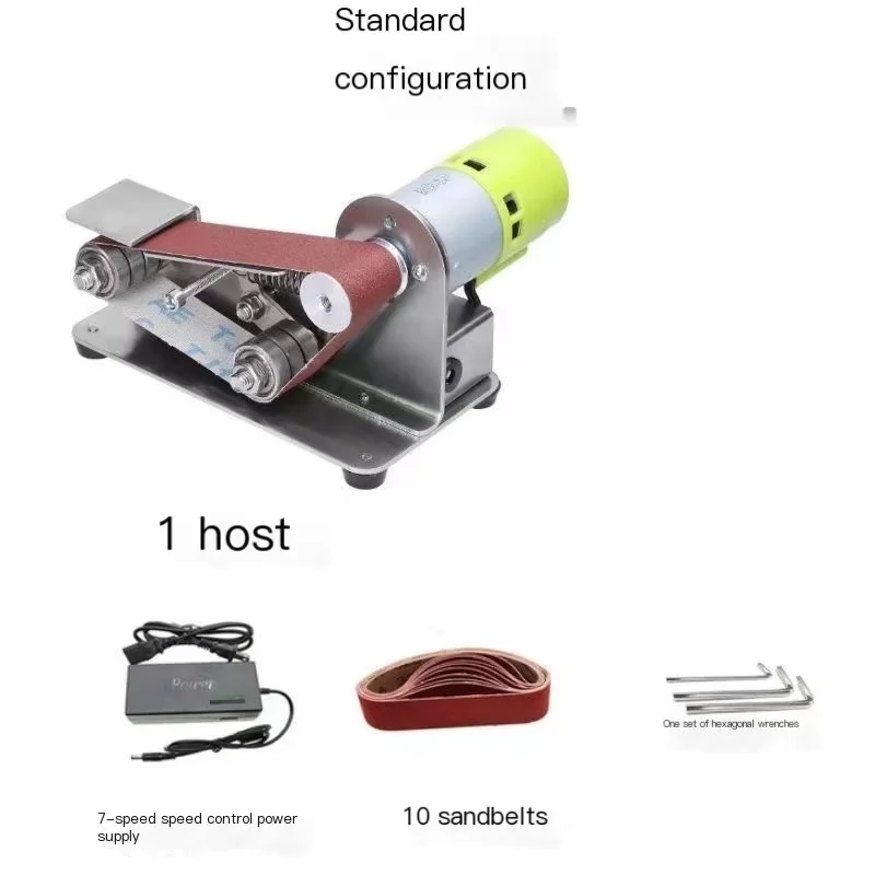 Multifunctional Grinder Mini Electric Belt Sander Polishing Grinding Machine Cutter Edge Sharpener with 25/30mm Sanding Paper 140 43mm angle grinder set water cutting machine base with guard shroud water cover collecting safety pump dust