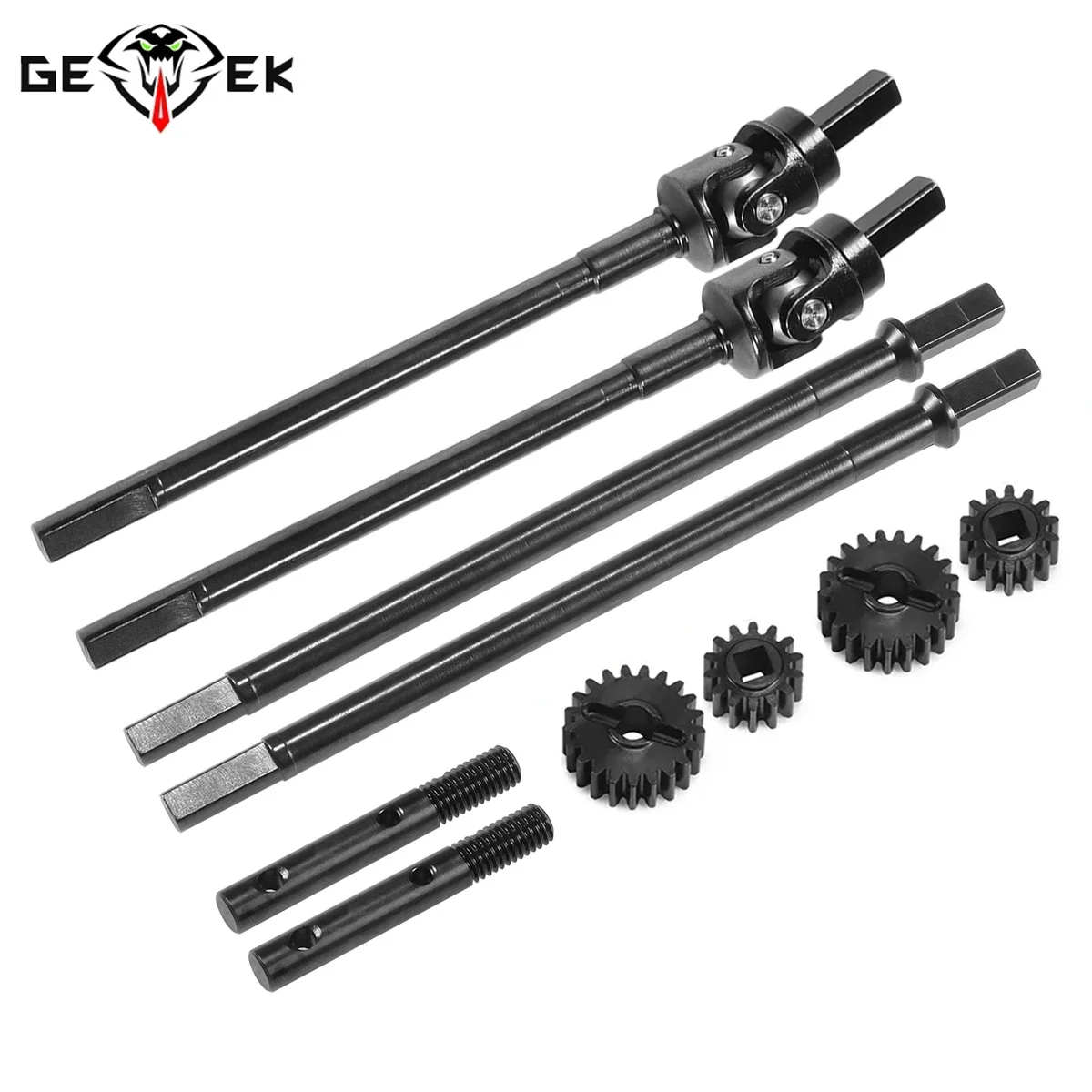 AMK Steel Driveshaft For Axial Capra F9 RC Crawler - 4.4mm Thick CVD Drive Shaft With Portal Axles - View #3