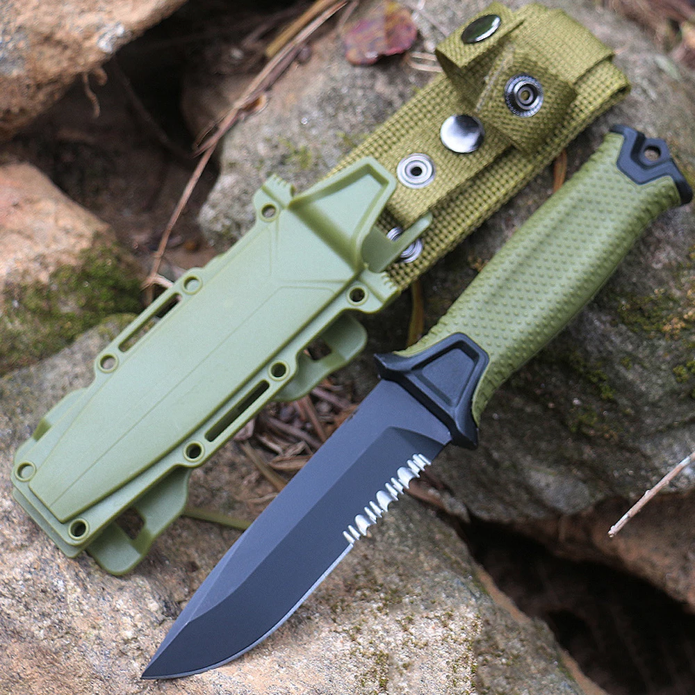 

Glass Fiber Handle Military Tactical High Hardness Survival Fixed Blade Knife Camping Equipment EDC Hand Tool Knifes